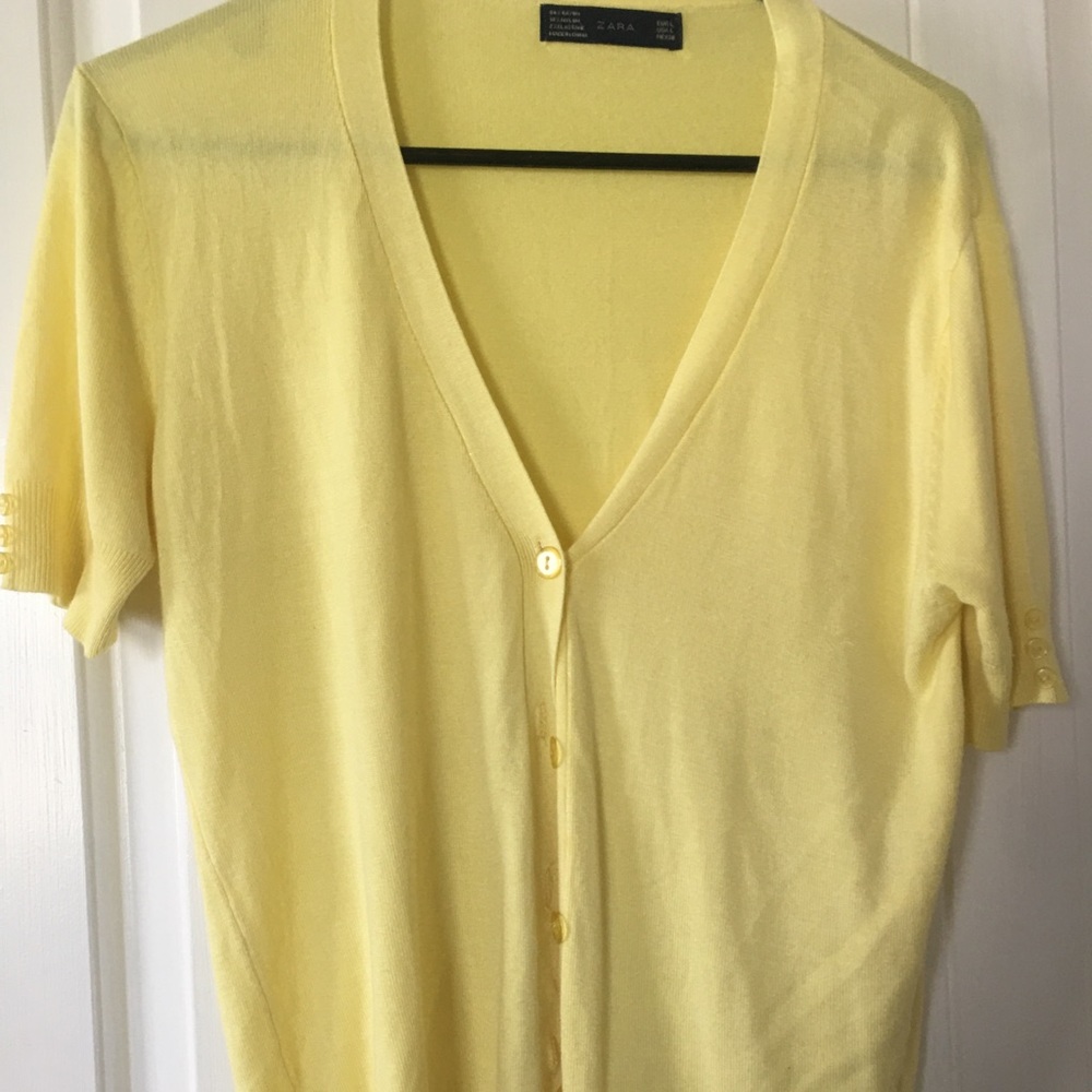Zara Yellow Button up Cardigan